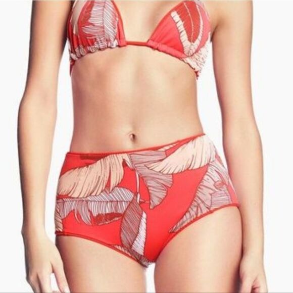 Maaji Women's Lil Grom Cayenne Red Bardot Reversible Full Bikini Bottom size sma - Picture 5 of 7